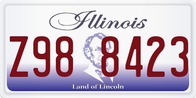 IL license plate Z988423