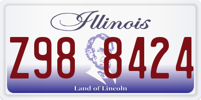 IL license plate Z988424