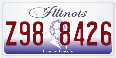 IL license plate Z988426