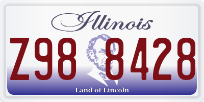 IL license plate Z988428