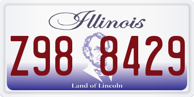 IL license plate Z988429