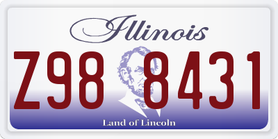 IL license plate Z988431