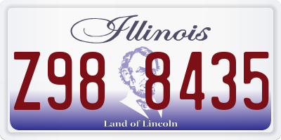 IL license plate Z988435