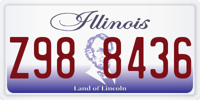 IL license plate Z988436