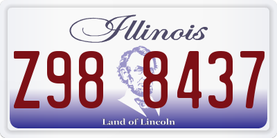 IL license plate Z988437