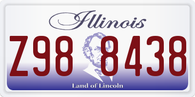 IL license plate Z988438