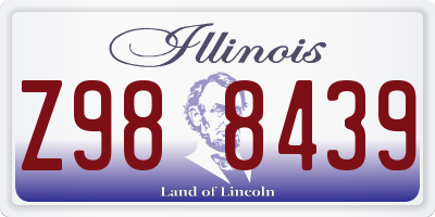 IL license plate Z988439