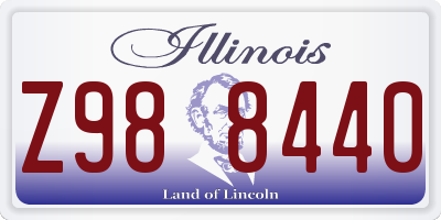 IL license plate Z988440