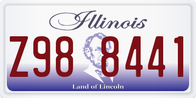 IL license plate Z988441