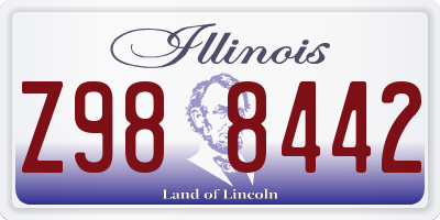 IL license plate Z988442