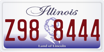 IL license plate Z988444