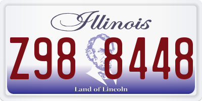 IL license plate Z988448