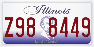 IL license plate Z988449