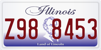 IL license plate Z988453