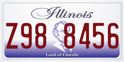 IL license plate Z988456