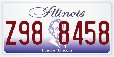 IL license plate Z988458