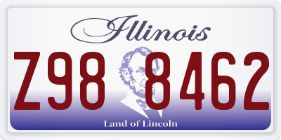 IL license plate Z988462