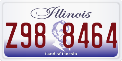 IL license plate Z988464