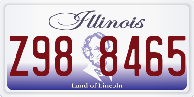 IL license plate Z988465