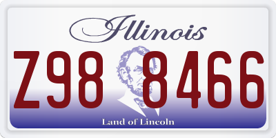 IL license plate Z988466