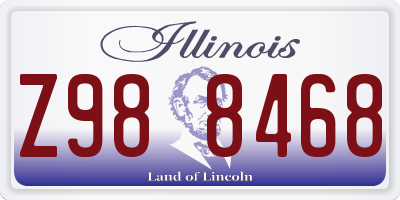 IL license plate Z988468