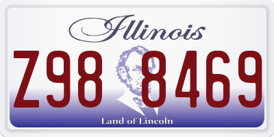 IL license plate Z988469