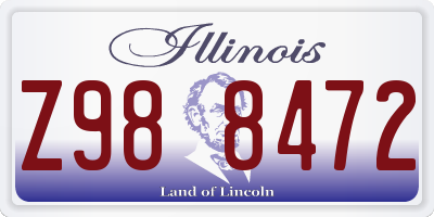 IL license plate Z988472