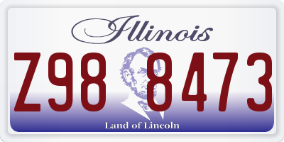 IL license plate Z988473