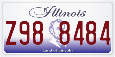 IL license plate Z988484