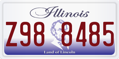 IL license plate Z988485