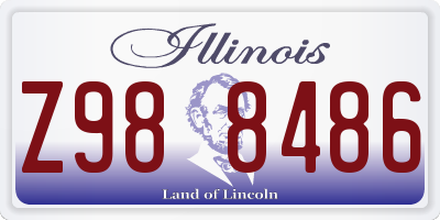 IL license plate Z988486