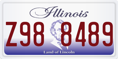 IL license plate Z988489