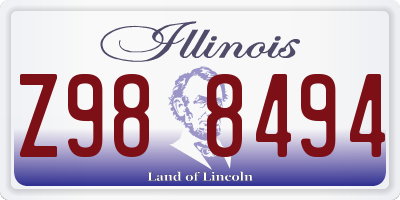 IL license plate Z988494