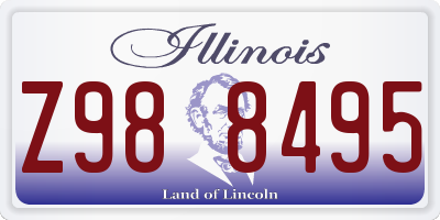 IL license plate Z988495