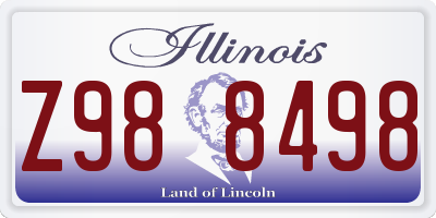 IL license plate Z988498