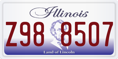 IL license plate Z988507