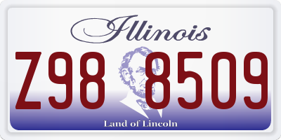 IL license plate Z988509