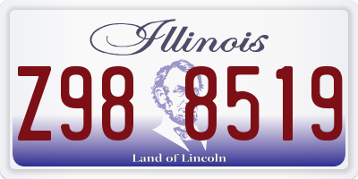 IL license plate Z988519