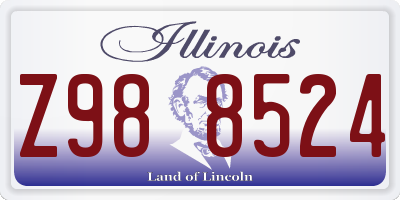 IL license plate Z988524