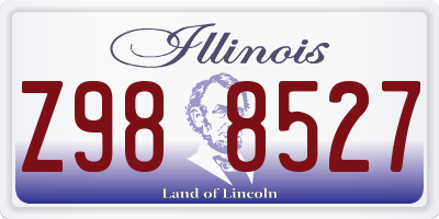 IL license plate Z988527