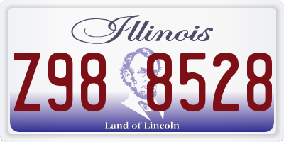 IL license plate Z988528