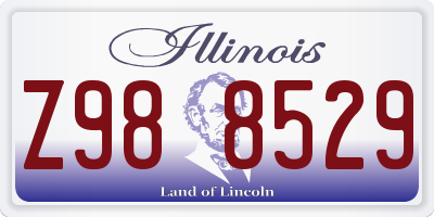 IL license plate Z988529