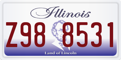 IL license plate Z988531