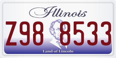 IL license plate Z988533