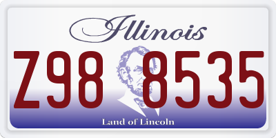 IL license plate Z988535