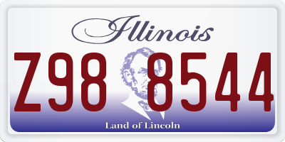 IL license plate Z988544