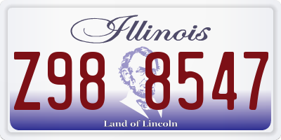 IL license plate Z988547