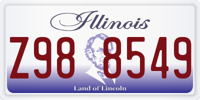 IL license plate Z988549