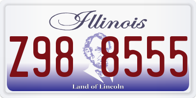 IL license plate Z988555