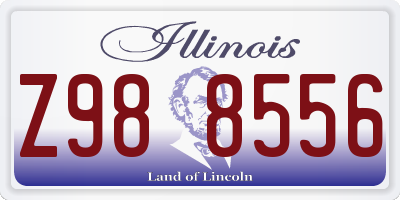 IL license plate Z988556